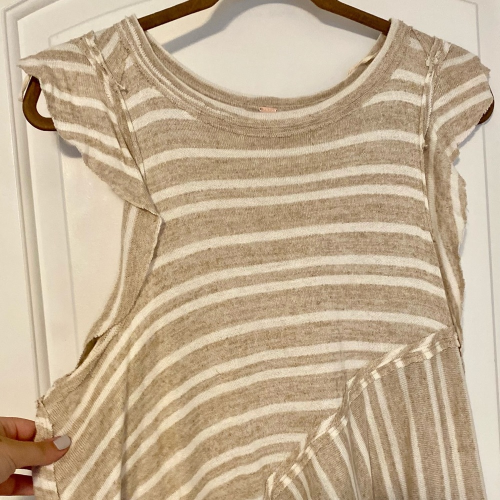 NWT Striped tan tunic style top from Free People